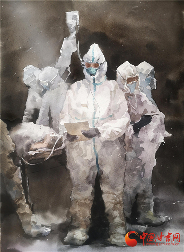 【甘肅文藝界戰(zhàn)“疫”·美術④ 】陳少杰《祝福》