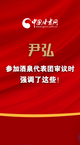 【2022甘肅兩會·圖解】尹弘書記參加酒泉代表團(tuán)審議時強(qiáng)調(diào)了這些！