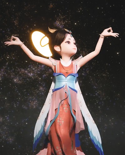 敦煌莫高窟官方虛擬形象“伽瑤”。