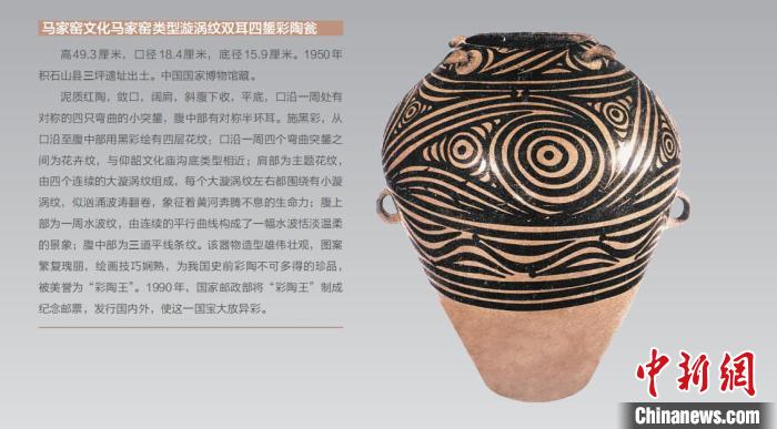 圖為“彩陶王”展板?！∨R夏州融媒體供圖