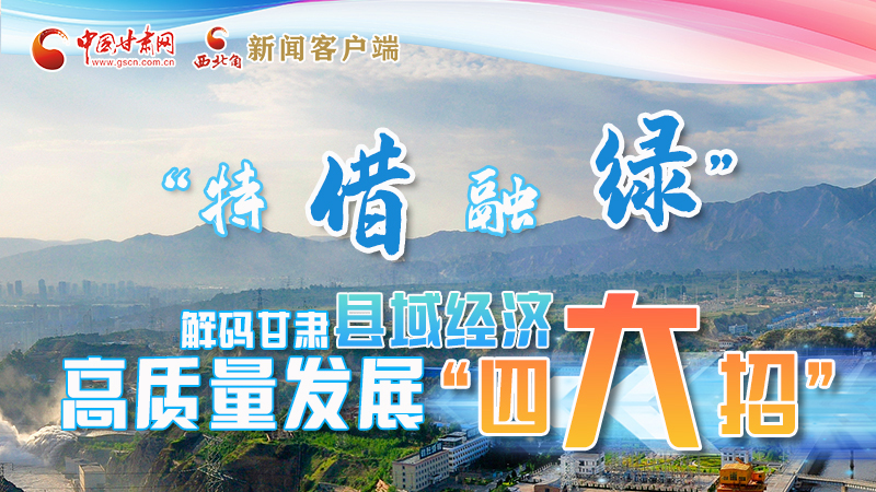 圖解|“特、借、融、綠”解碼甘肅縣域經(jīng)濟(jì)高質(zhì)量發(fā)展“四大招”