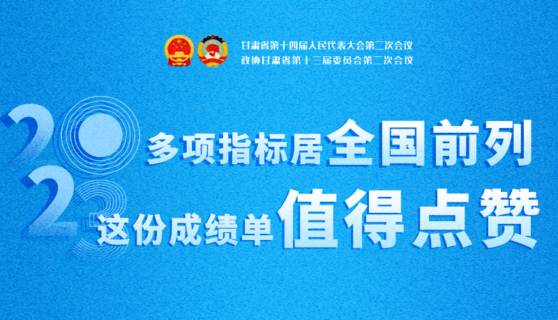 【聚焦2024甘肅兩會】3D海報|多項指標居全國前列！甘肅這份成績單值得點贊