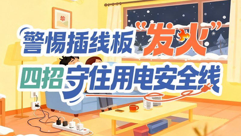 長圖|警惕插線板“發(fā)火”！四招守住用電安全線